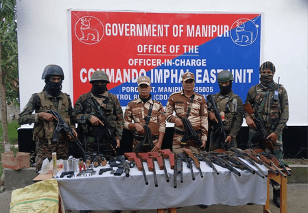 মণিপুরে নিরাপত্তা বাহিনীর অভিযানে ১৩ জঙ্গি গ্রেফতার, বিপুল অস্ত্র-গোলাবারুদ উদ্ধার