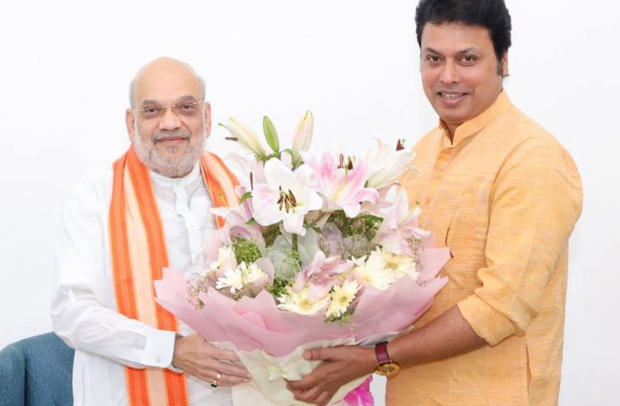 অমিত শাহের সঙ্গে সৌজন্য সাক্ষাৎ বিপ্লব কুমার দেবের, নতুন দায়িত্ব পাওয়ায় কৃতজ্ঞতা প্রকাশ