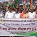 স্মার্ট সিটির নামে দুর্ভোগ, আগরতলার বেহাল দশার প্রতিবাদে পথে সদর জেলা কংগ্রেস
