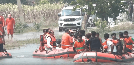 বিহারের বন্যা পরিস্থিতি পরিদর্শনে শিবরাজ, কেন্দ্রীয় সহায়তার আশ্বাস