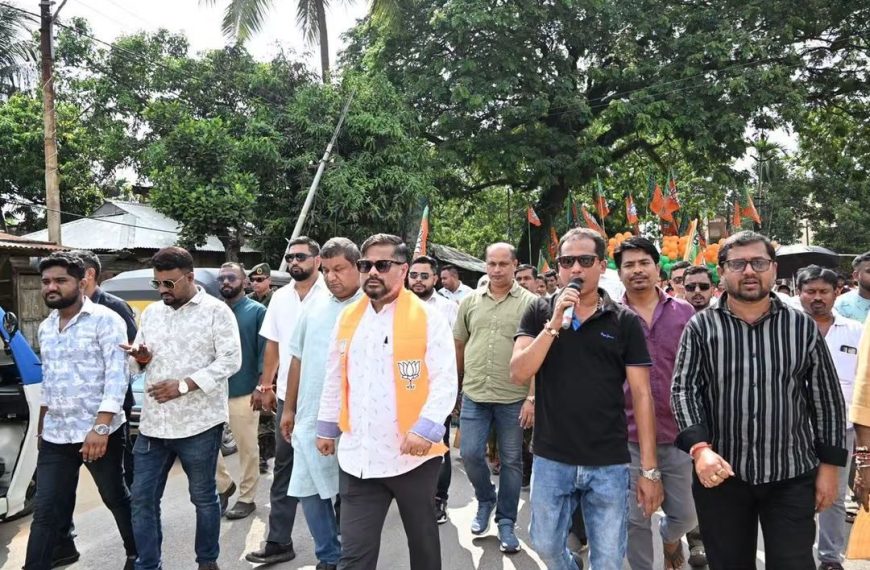 জিরানিয়ায় মিছিল করে বিজেপির ভিলেজ কমিটির মনোনয়ন দাখিল, উপস্থিত মন্ত্রী সুশান্ত