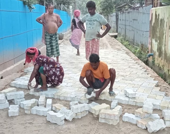 কাঠালিয়ায় প্রায় ৭৪ লক্ষ টাকা ব্যয়ে উন্নত মানের গ্রামীণ সড়ক নির্মাণ