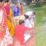 দেবজ্যোতির মর্মান্তিক মৃত্যুর পর জগন্নাথ দিঘিতে গঙ্গা পূজা, ১০৮ কলসি গোমতীর জল অর্পণ