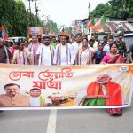 উদয়পুরে বিজেপির সেবা জ্যোতি পদযাত্রা, উন্নয়নমূলক প্রকল্পের প্রচার